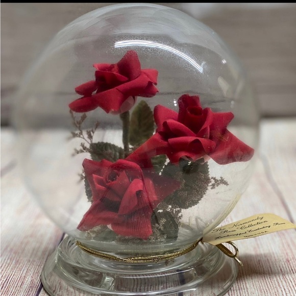Accents | Vintage Normandy Rose Glass Globe Rose | Poshmark